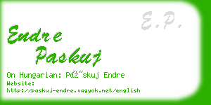 endre paskuj business card